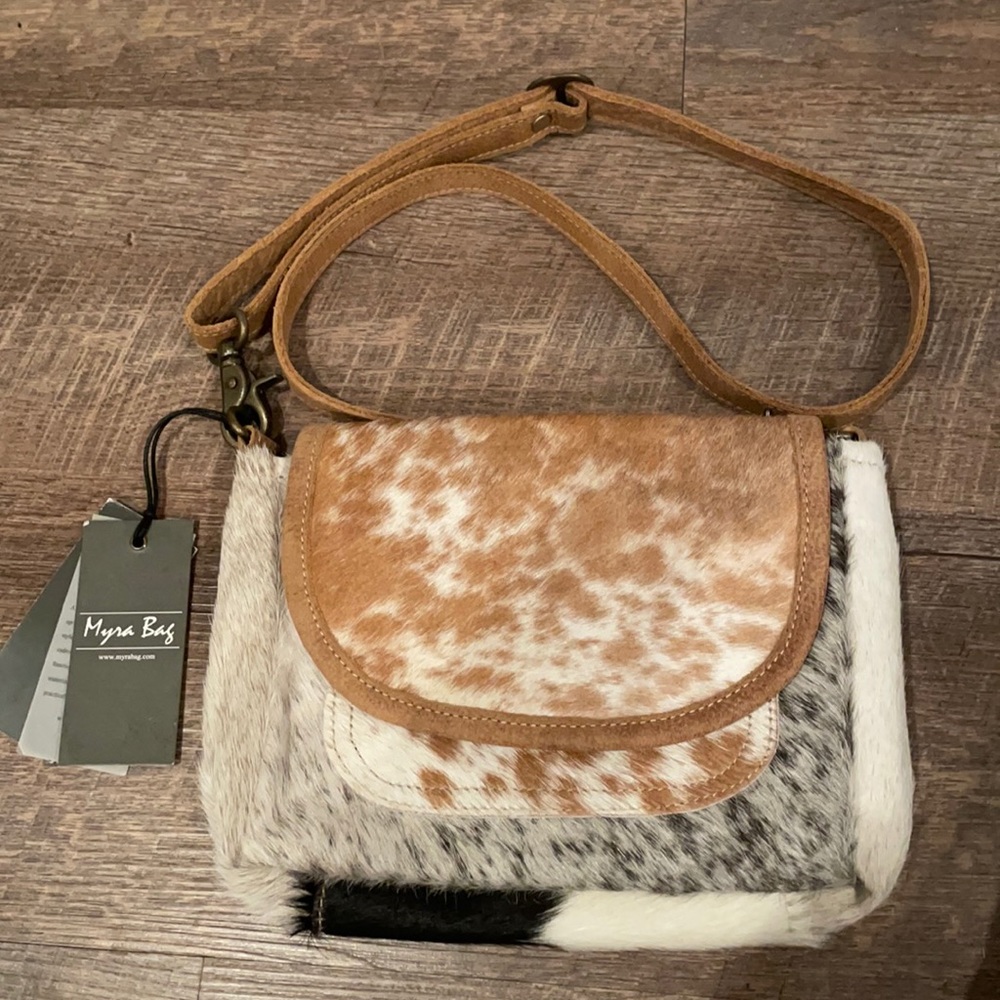Myra bag Alluring hair on crossbody bag